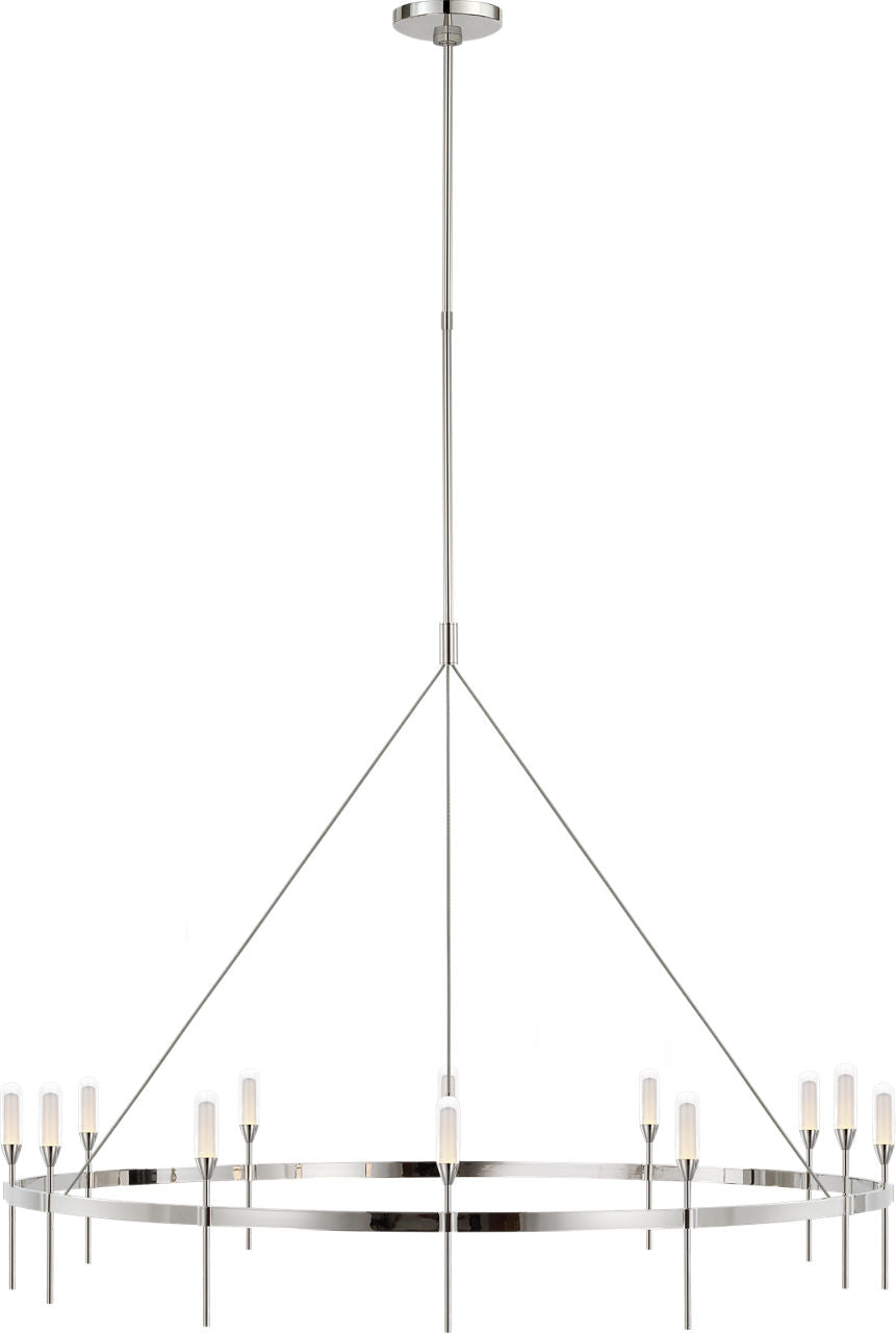 Overture Grande Ring Chandelier | Polished Nickel | Clear Glass