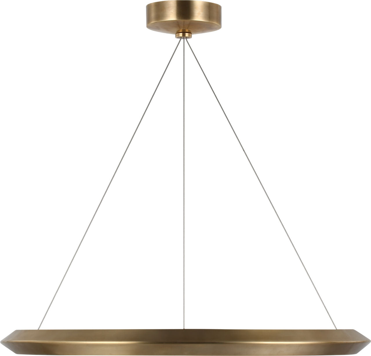 Encircle 28" Ring Chandelier | Natural Brass