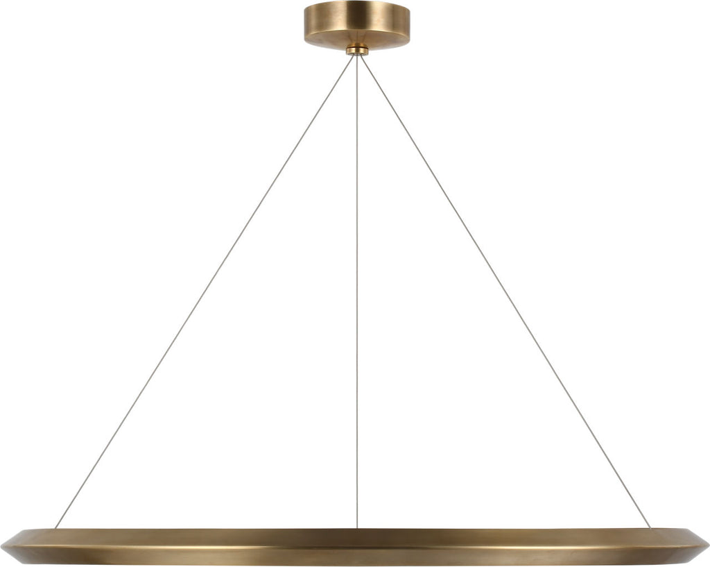 Encircle 38" Ring Chandelier | Natural Brass