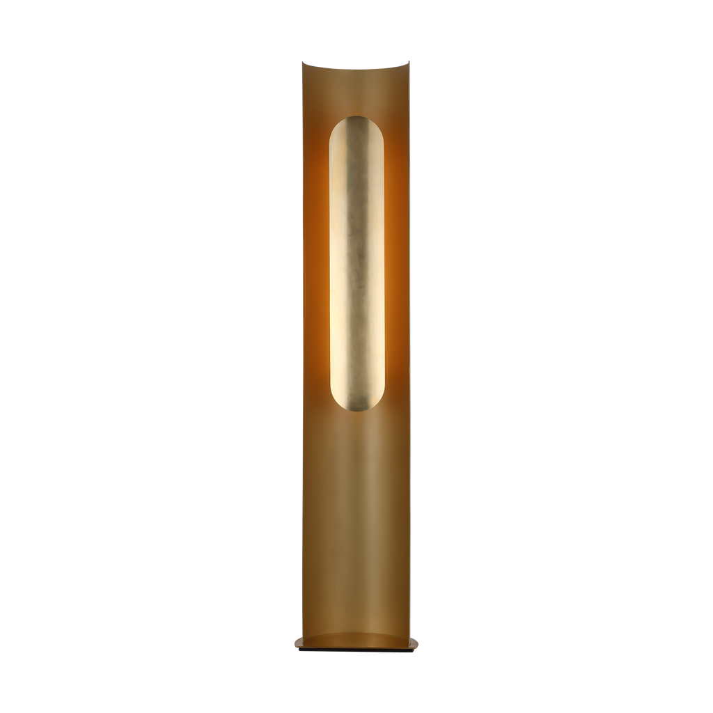 Shielded Medium Floor Lamp Hand Rubbed Antique Brass 2700K 90 CRI