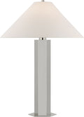 Olivier Medium Table Lamp | Polished Nickel | Linen Shade