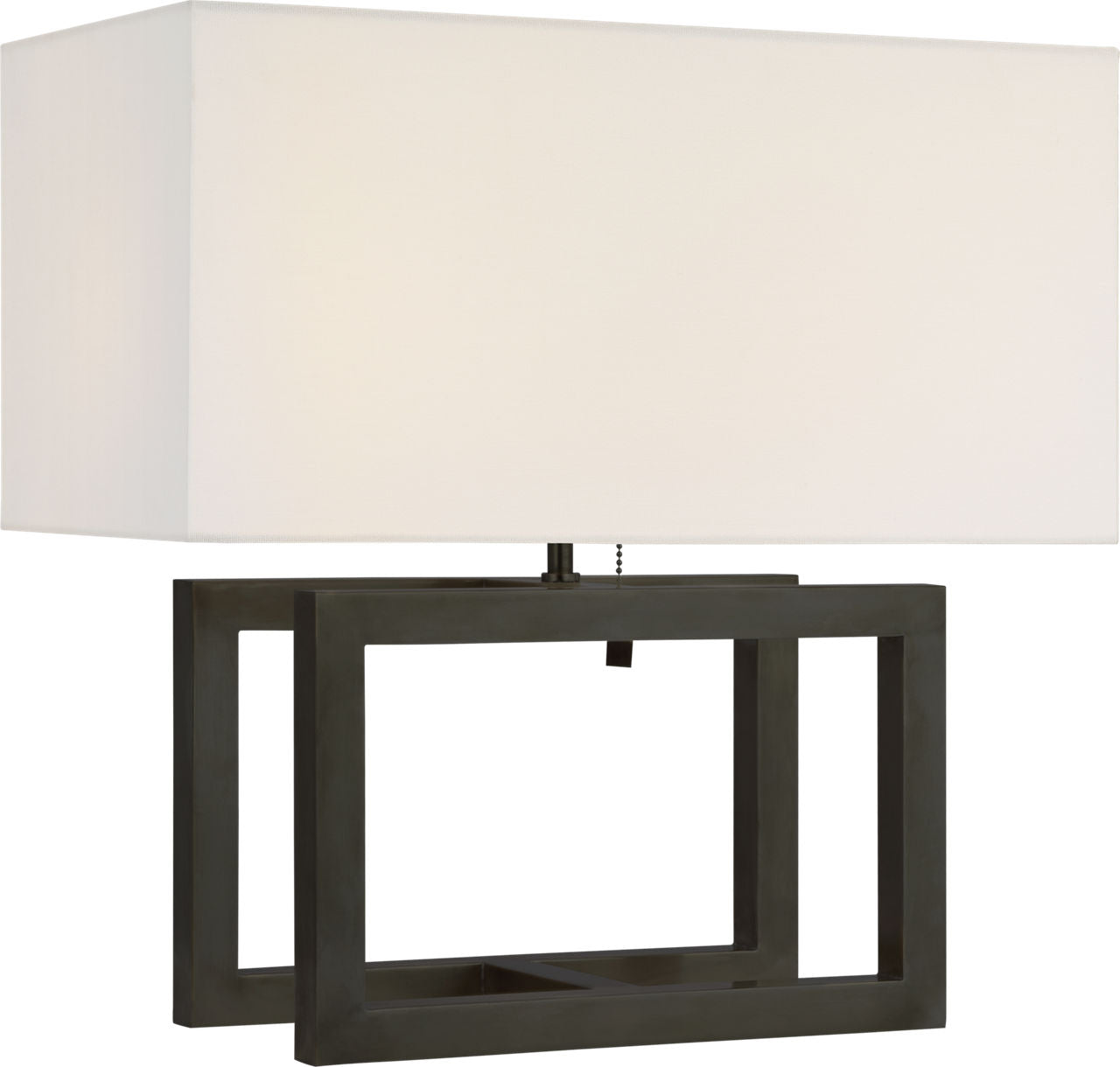Galerie Medium Table Lamp | Bronze | Linen Shade