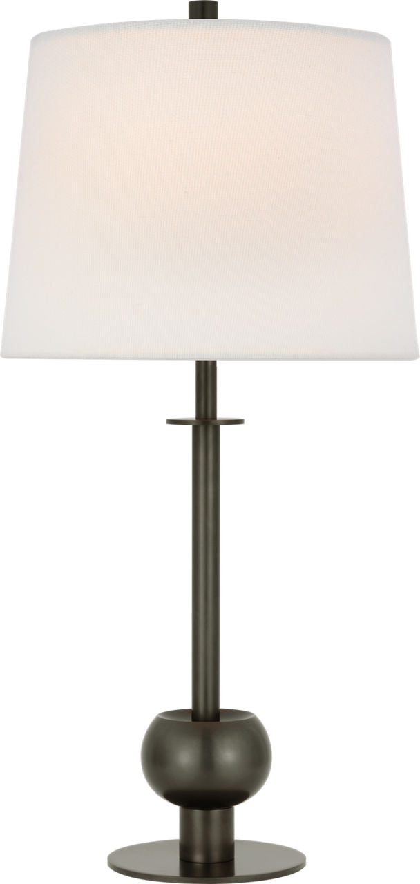 Comtesse Medium Table Lamp | Bronze | Linen Shade