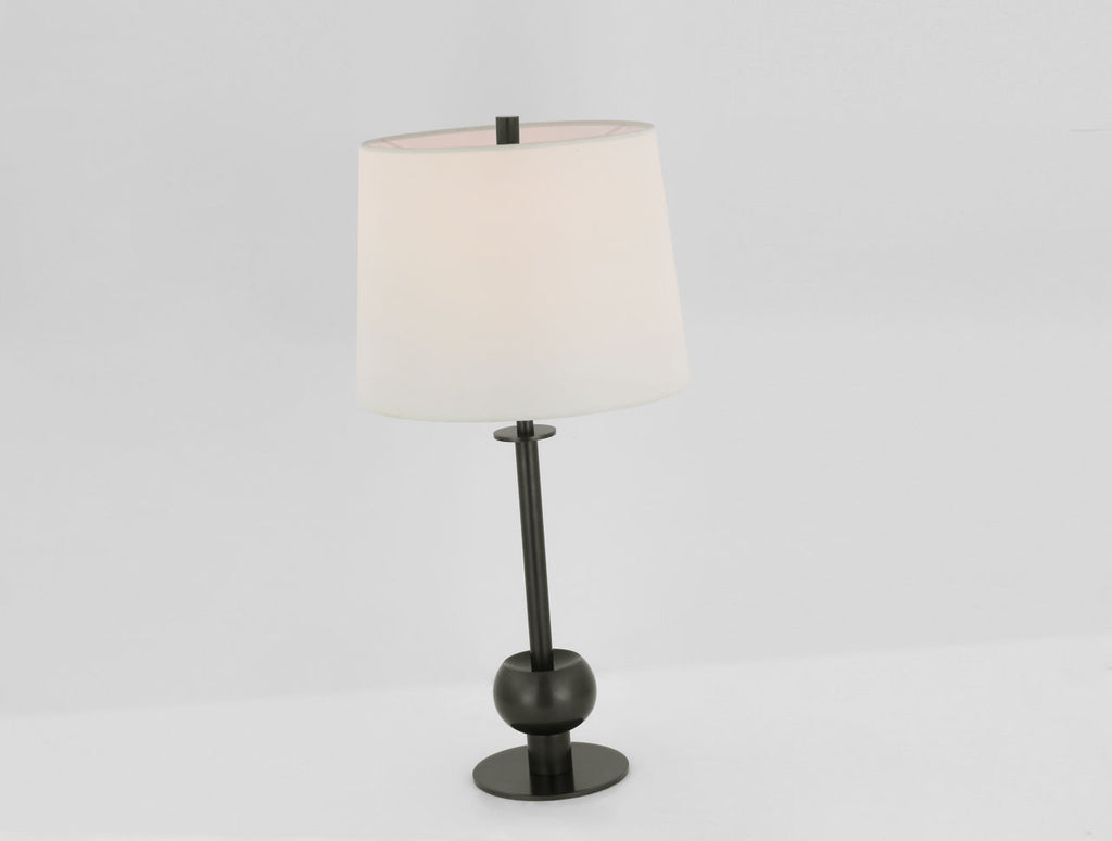 Comtesse Medium Table Lamp | Bronze | Linen Shade