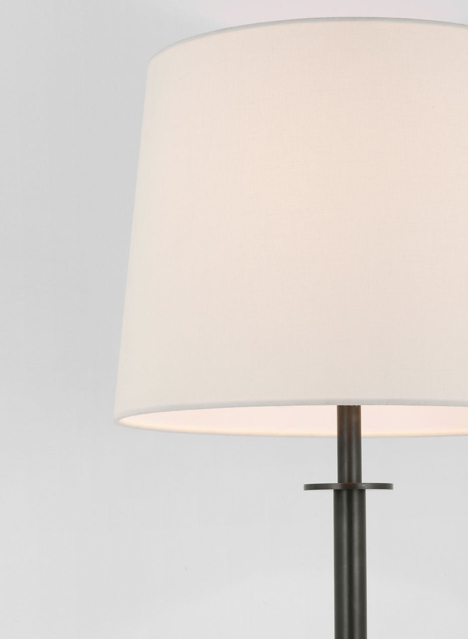 Comtesse Medium Table Lamp | Bronze | Linen Shade