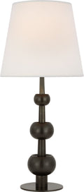 Comtesse Medium Triple Table Lamp | Bronze | Linen Shade