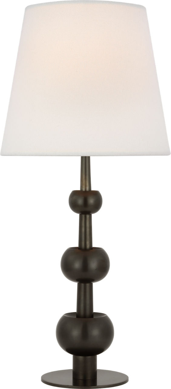 Comtesse Medium Triple Table Lamp | Bronze | Linen Shade