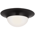 Cluny 24" Flush Mount | Bronze | White Glass