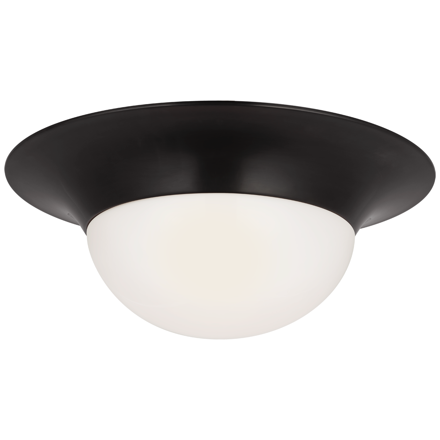 Cluny 24" Flush Mount | Bronze | White Glass
