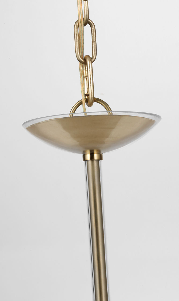 Brigitte Large Chandelier | Clear Glass and Hand-Rubbed Antique Brass