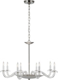 Brigitte Large Chandelier | Clear Glass and Polished Nickel
