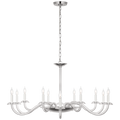Brigitte Grande Chandelier | Clear Glass and Polished Nickel