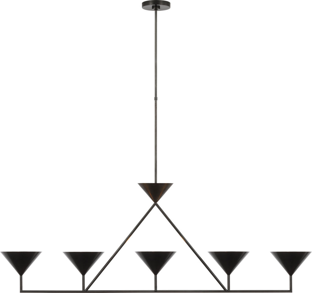Orsay XL 5-Light Linear Chandelier | Bronze