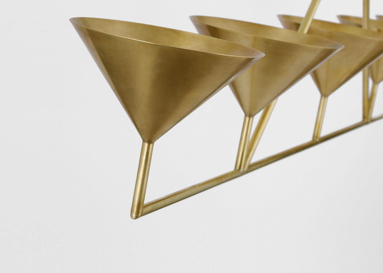 Orsay XL 5-Light Linear Chandelier | Hand-Rubbed Antique Brass