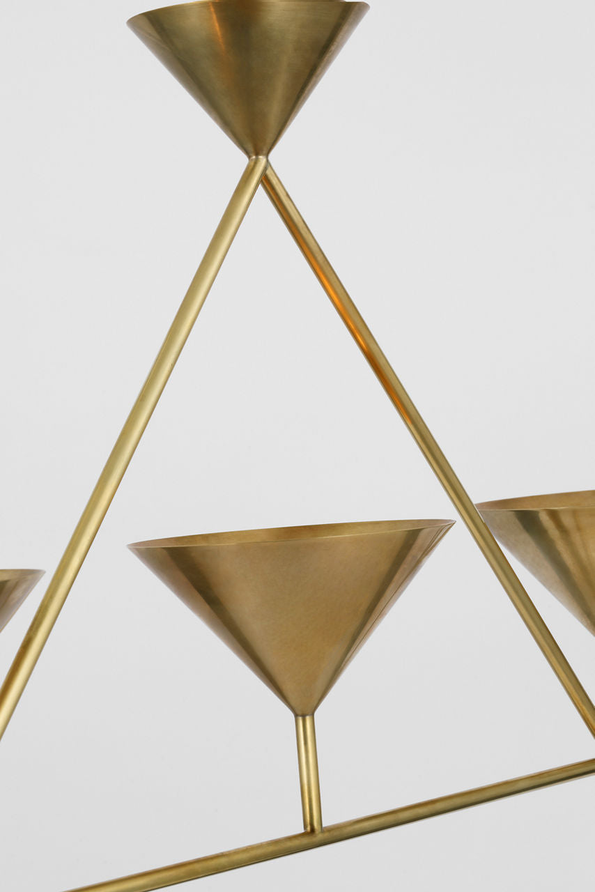 Orsay XL 5-Light Linear Chandelier | Hand-Rubbed Antique Brass