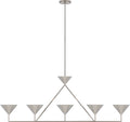 Orsay XL 5-Light Linear Chandelier | Polished Nickel