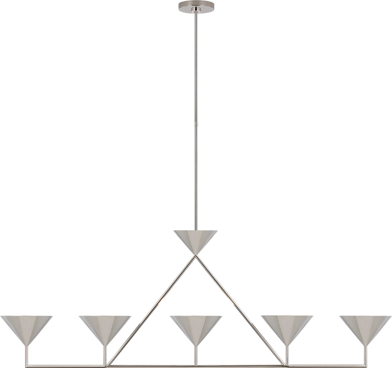 Orsay XL 5-Light Linear Chandelier | Polished Nickel