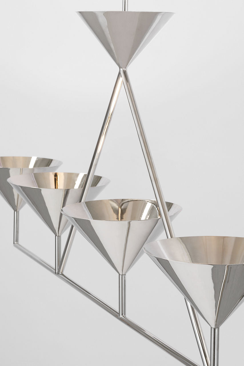 Orsay XL 5-Light Linear Chandelier | Polished Nickel