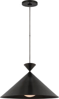 Orsay Grande Pendant | Bronze | White Glass