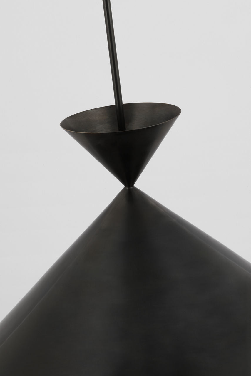 Orsay Grande Pendant | Bronze | White Glass