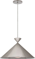 Orsay Grande Pendant | Polished Nickel | White Glass