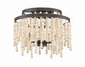 Poppy 15'' Forged Bronze Semi Flush Mount
