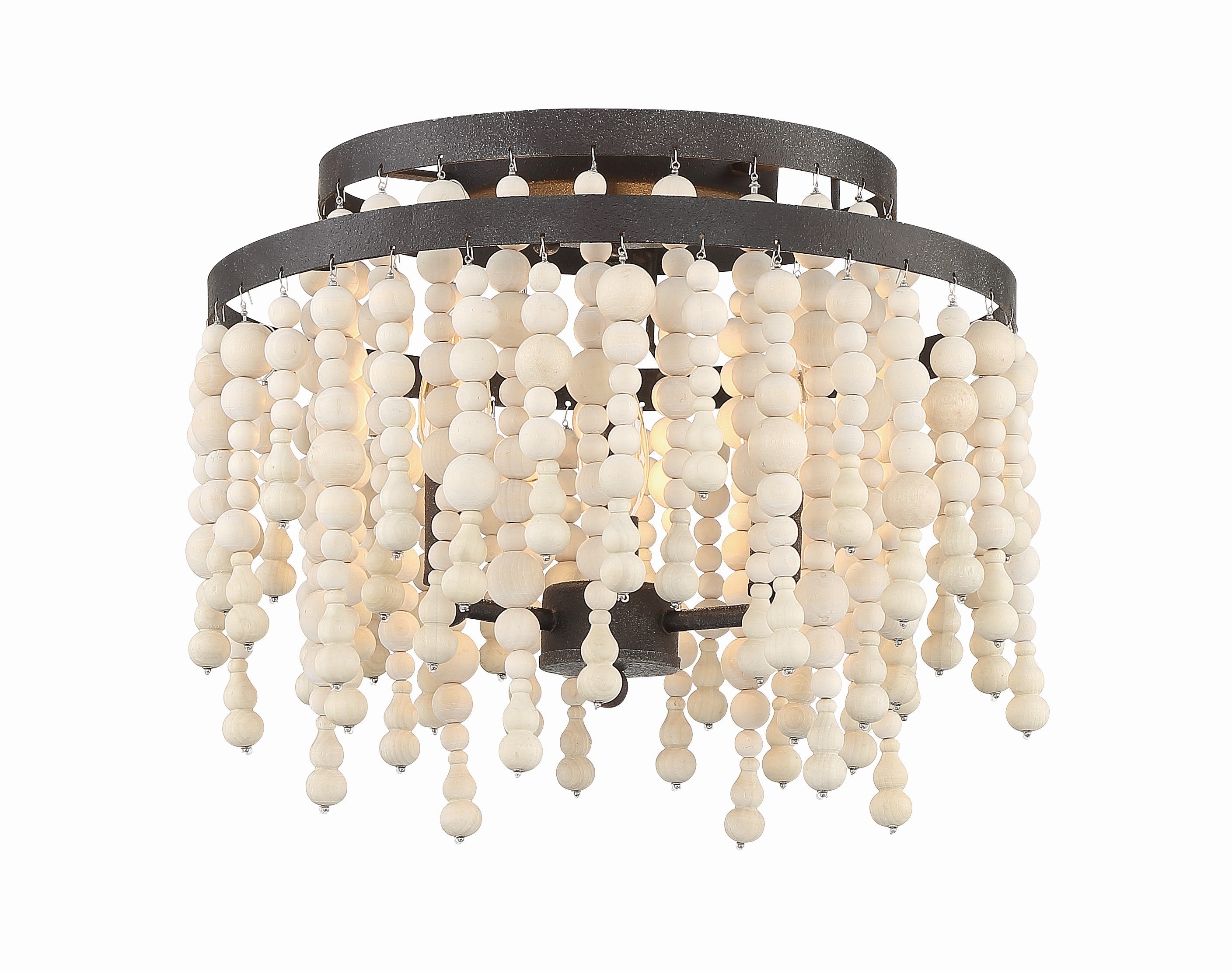 Poppy 15'' Forged Bronze Semi Flush Mount