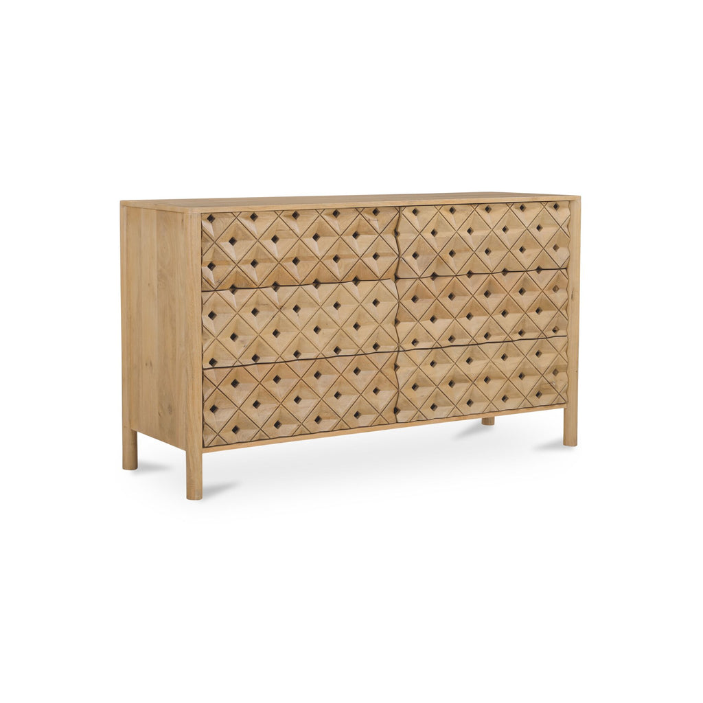 Fulton 6 Drawer Dresser Natural