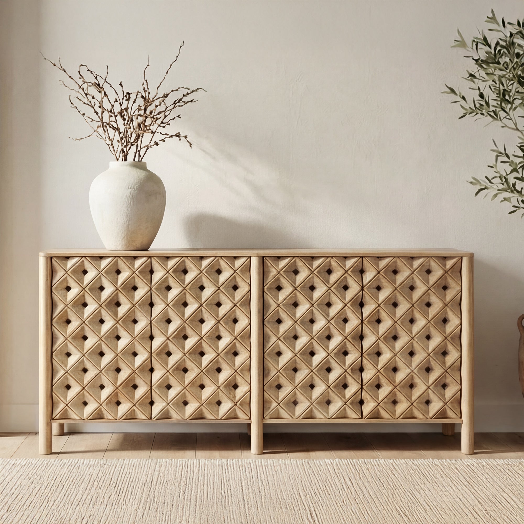Fulton 4 Door Sideboard Natural