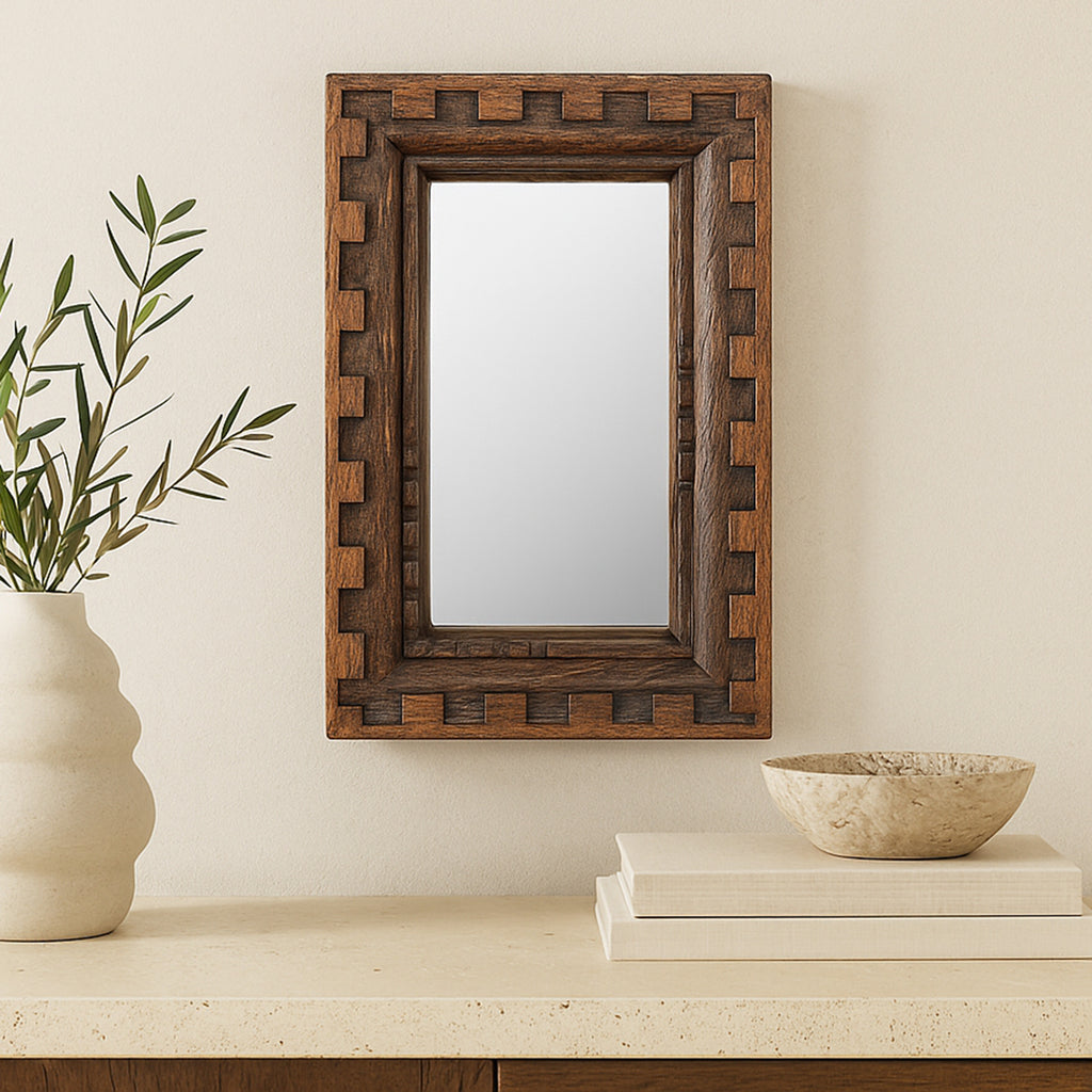 Holland Mirror Small Brown