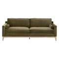 Parker 86" Post Modern Sofa | Olive Velvet