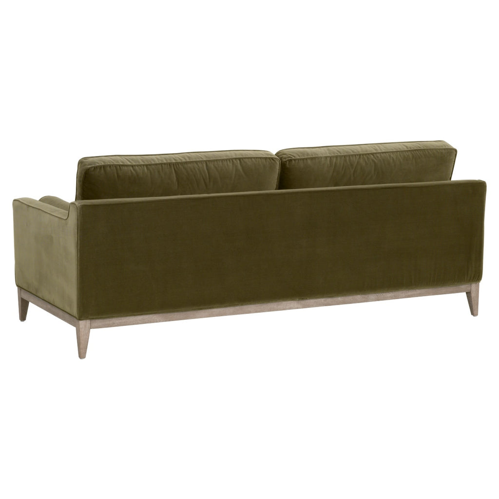 Parker 86" Post Modern Sofa | Olive Velvet