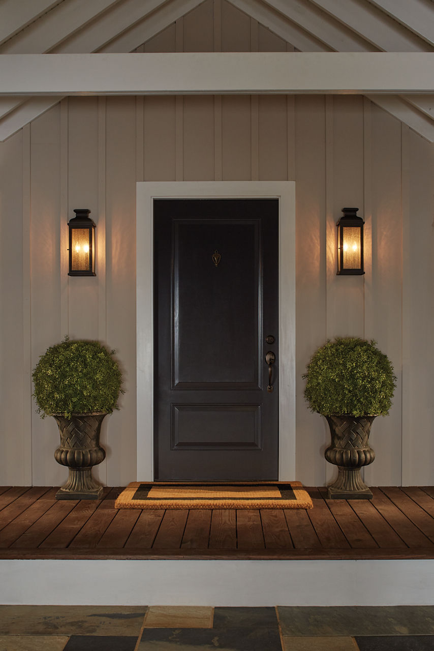 Pediment Medium Lantern Dark Weathered Zinc