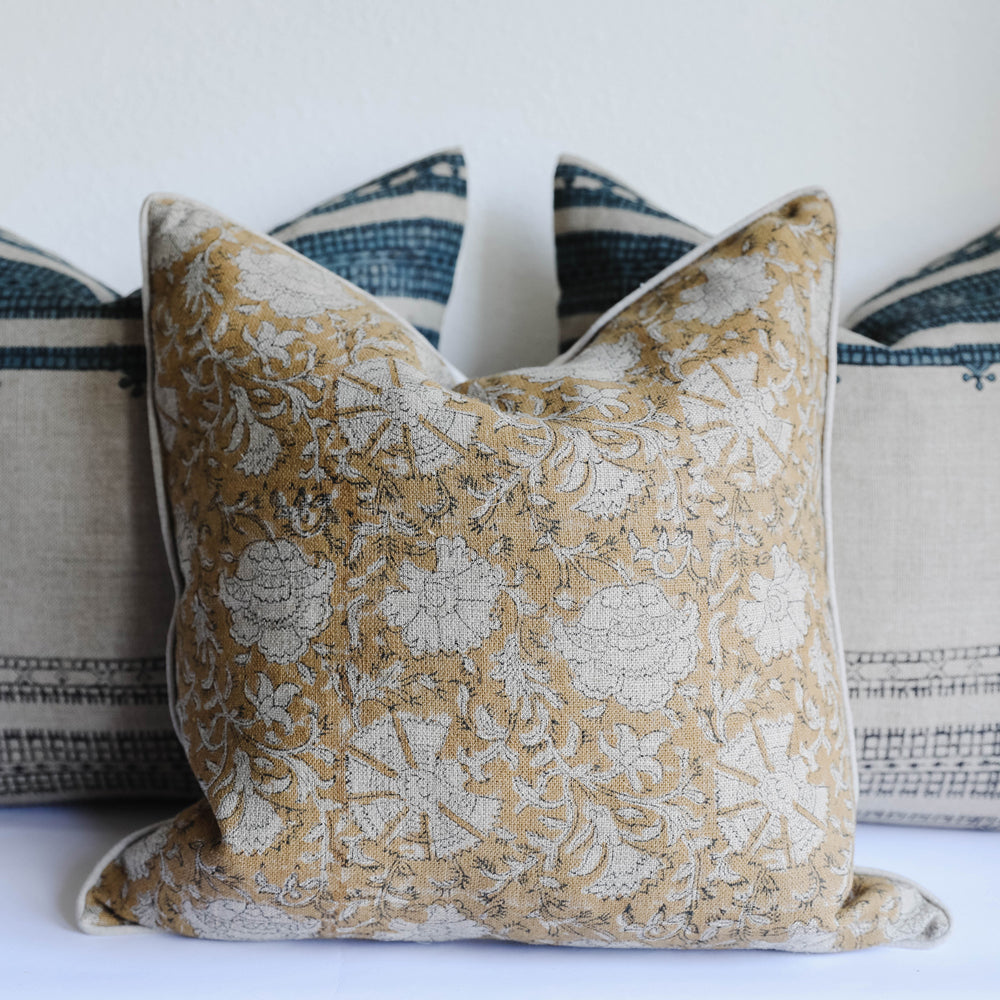 Nisa Mustard on Natural Pillow