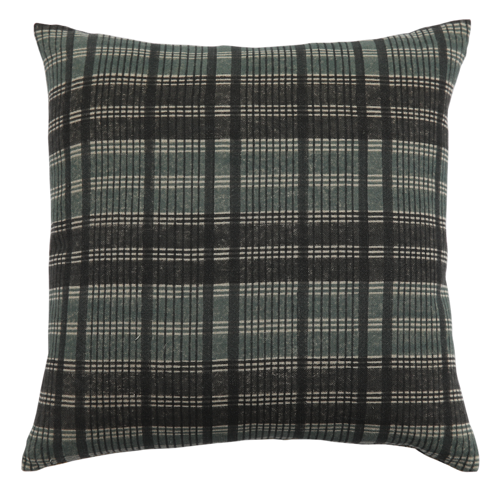 Plaid Graphite Pillow