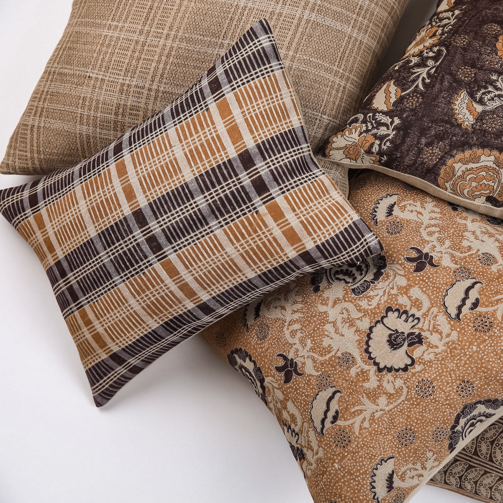 Plaid Ochre Pillow