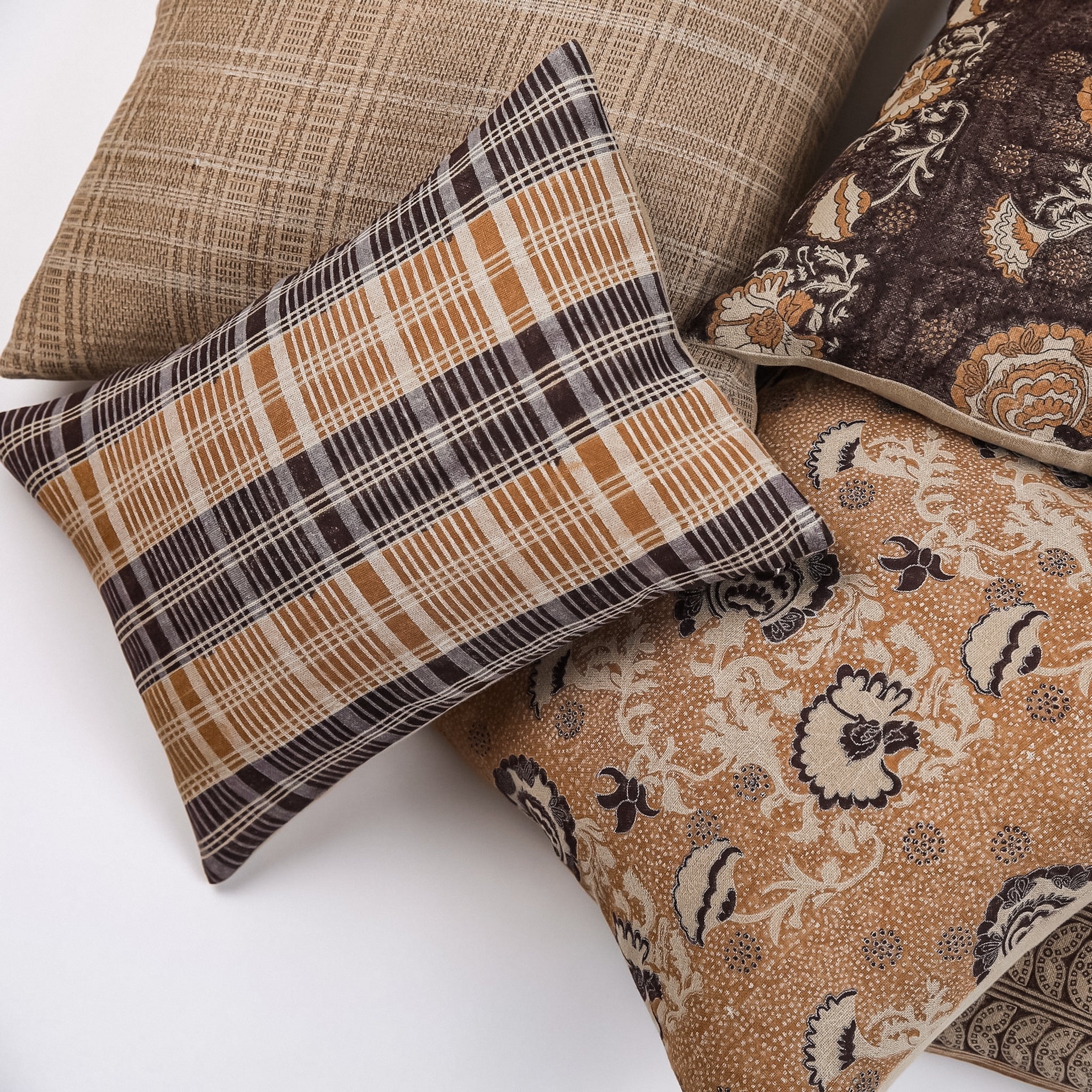 Plaid Ochre Pillow