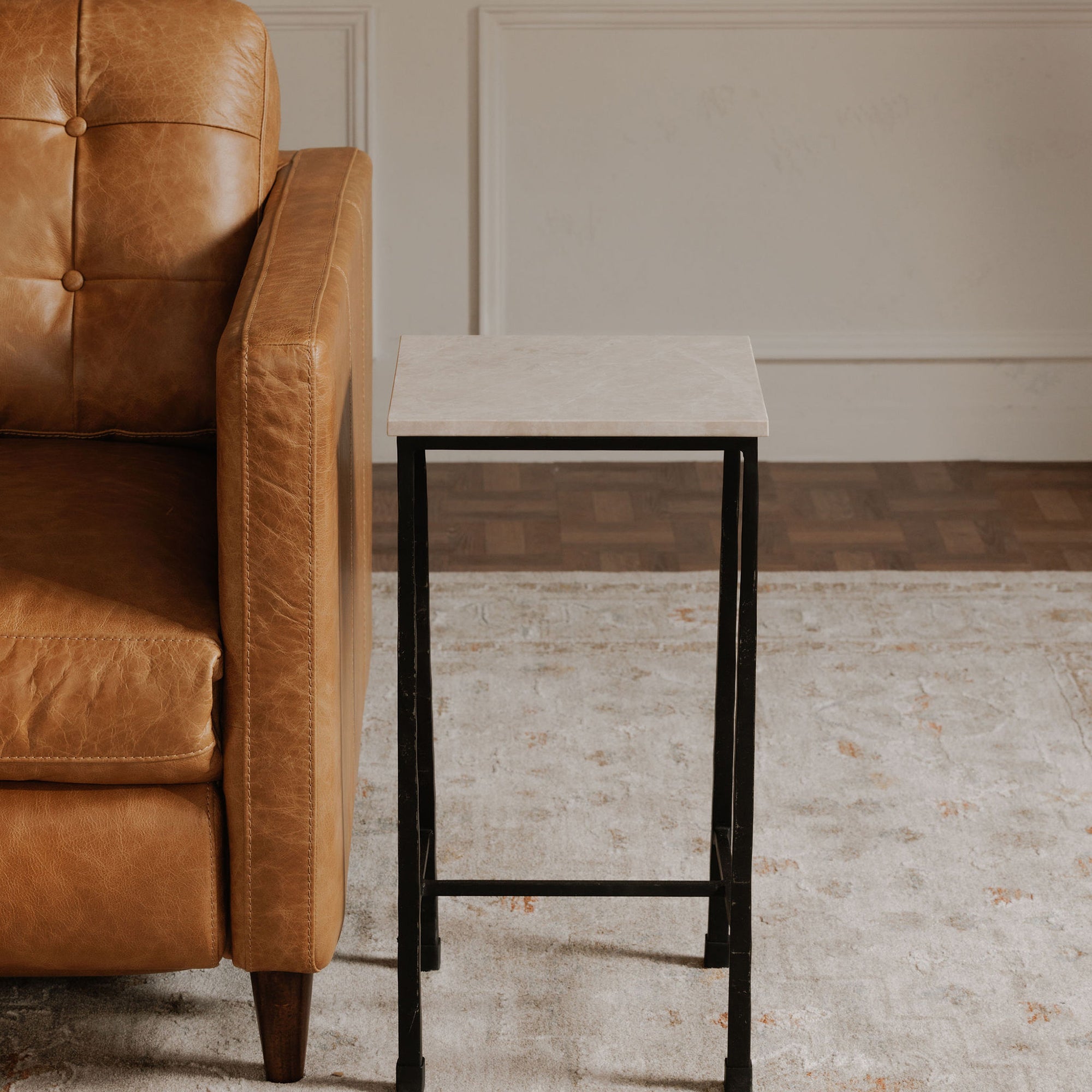 River Side Table Botticino Marble