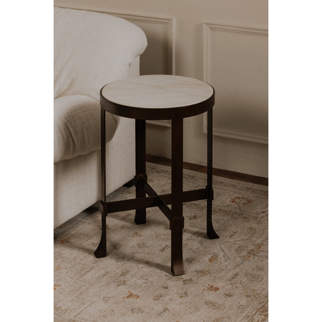Holli Side Table White Marble