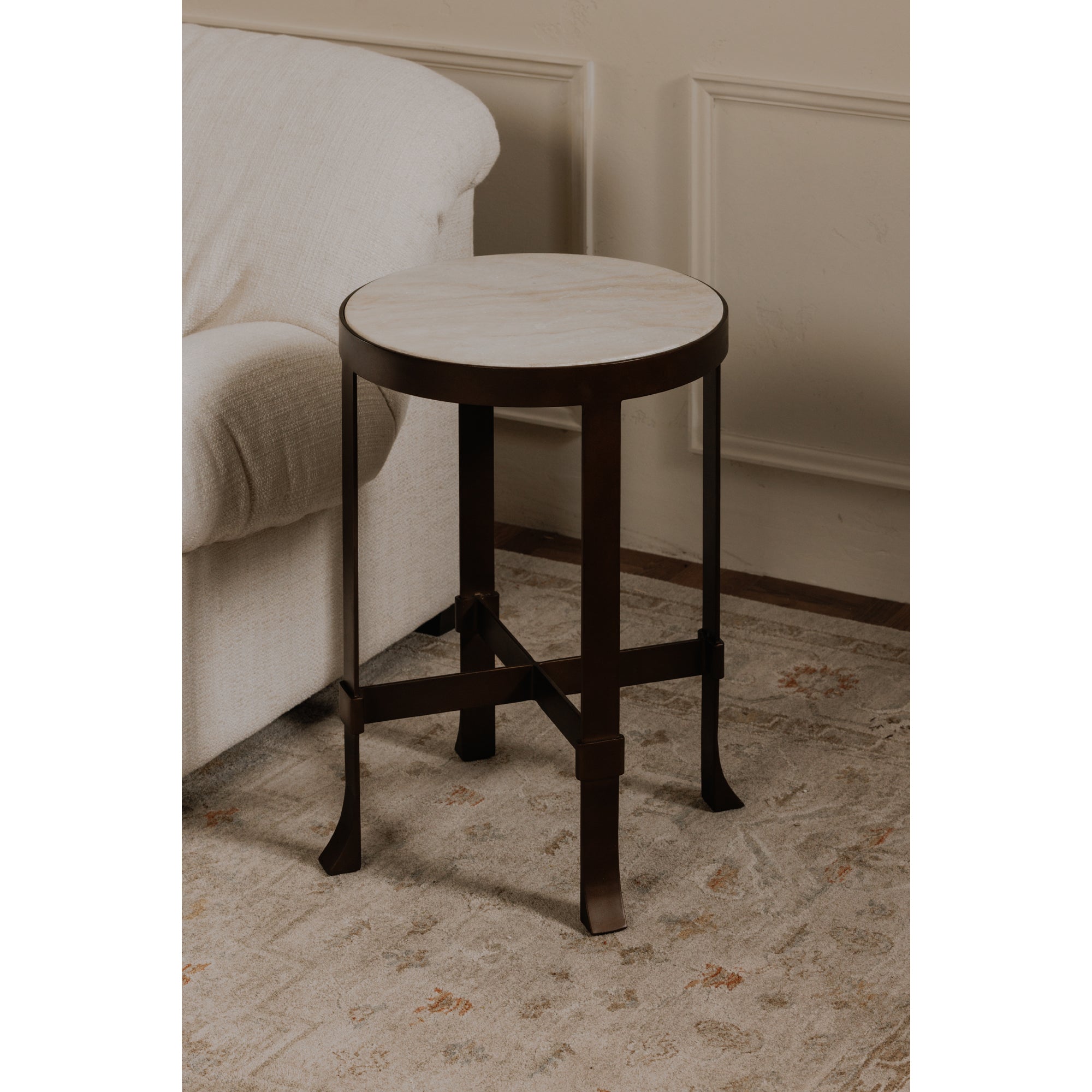 Holli Side Table White Marble