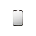 Keyes Mirror Blackened Bronze Cast Aluminum