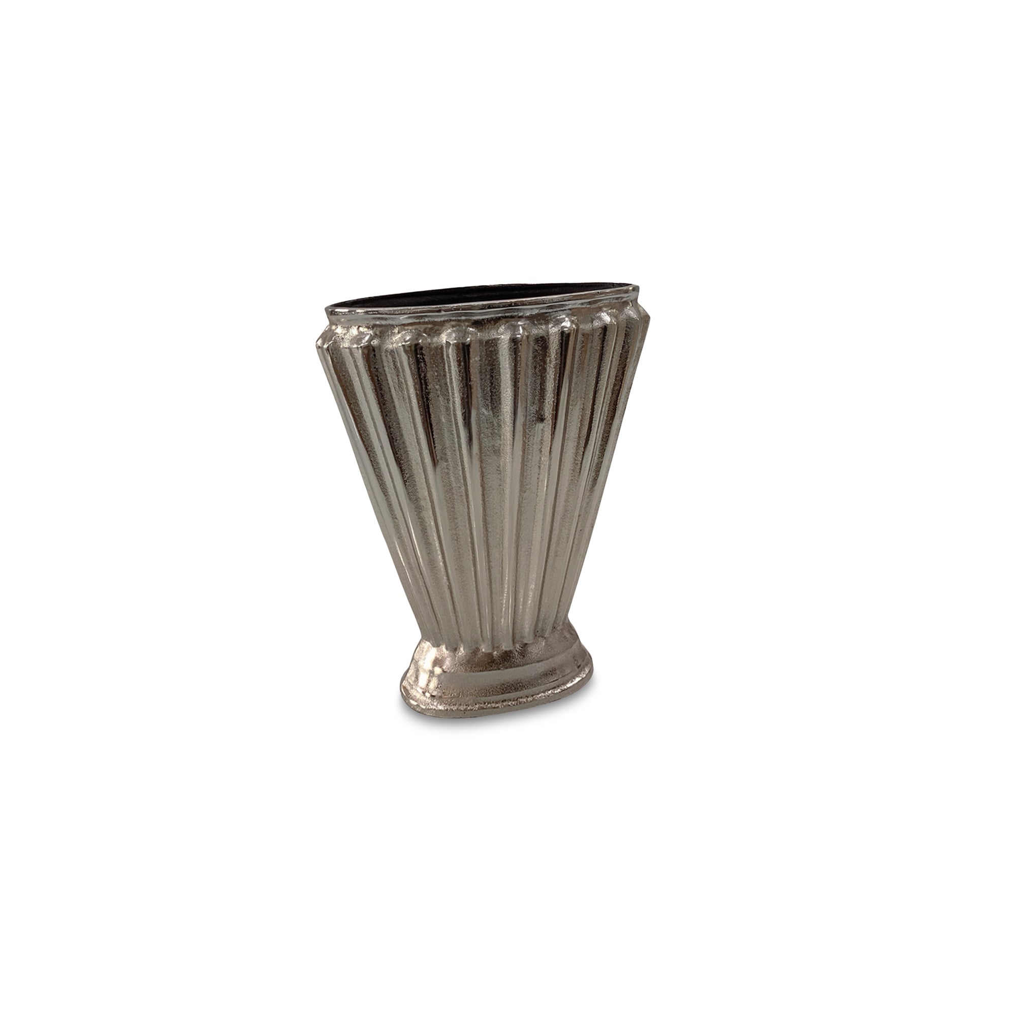 Jade Vase Aged Pewter Cast Aluminum