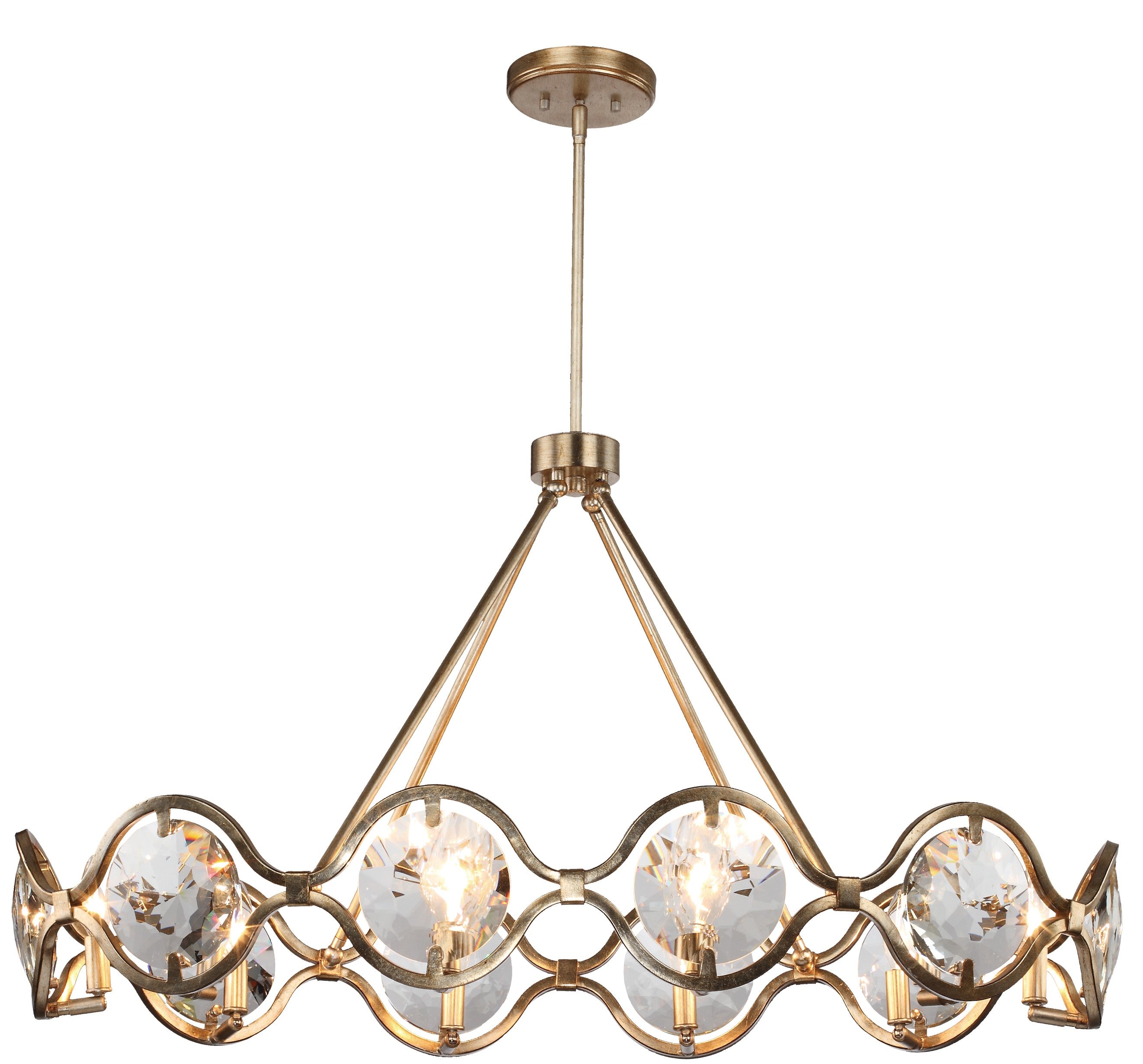 Quincy 40'' Distressed Twilight Linear Chandelier