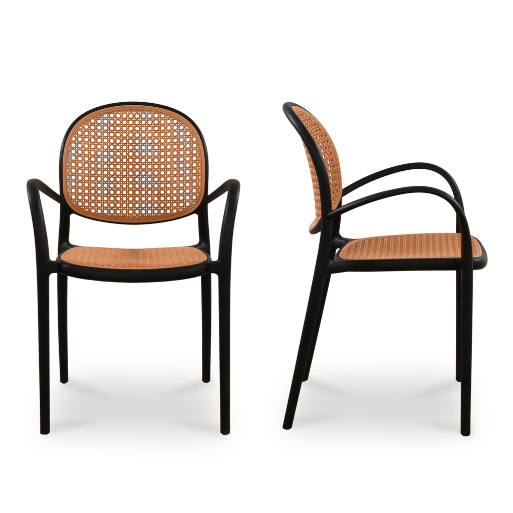 Soren Outdoor Dining Chair Black-Set of Two