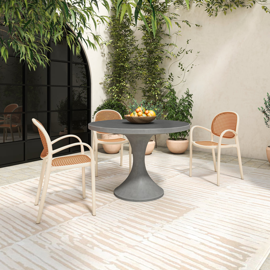 Soren Outdoor Dining Chair White-Set of Two