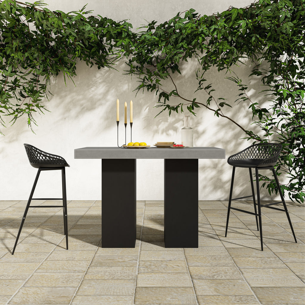 Piazza Outdoor Barstool Black - Set Of Two