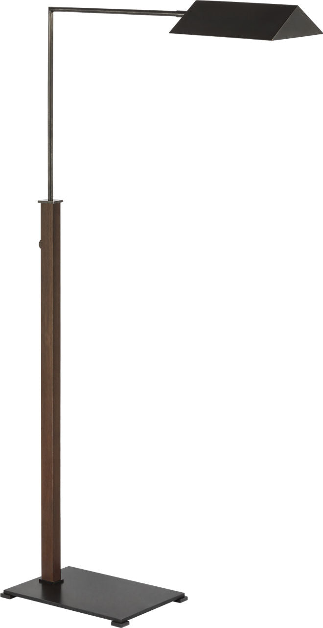 Copse Medium Pharmacy Floor Lamp | Bronze and Dark Walnut
