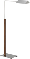 Copse Medium Pharmacy Floor Lamp | Polished Nickel and Walnut