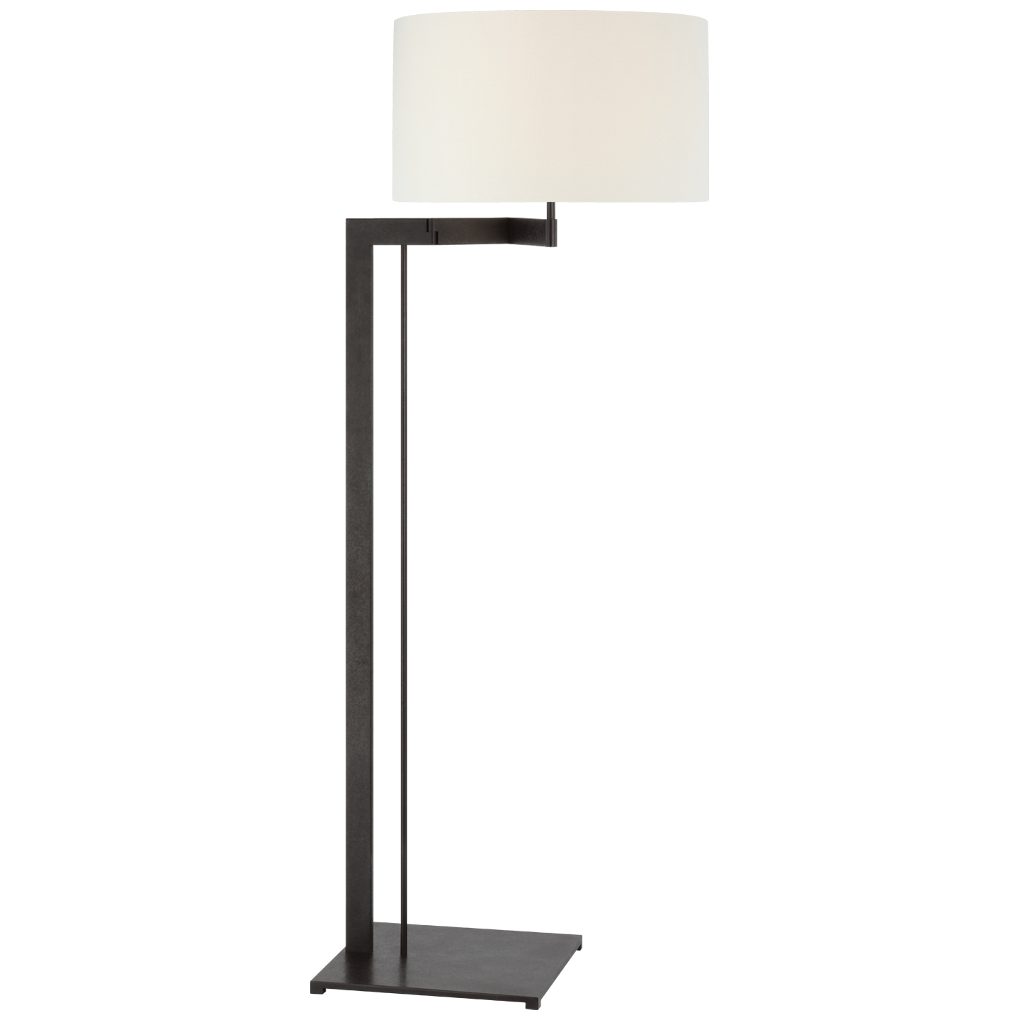 Amell 55" Articulating Floor Lamp | Warm Iron | Linen Shade