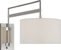 Gael Large Articulating Wall Light | Polished Nickel | Linen Shade